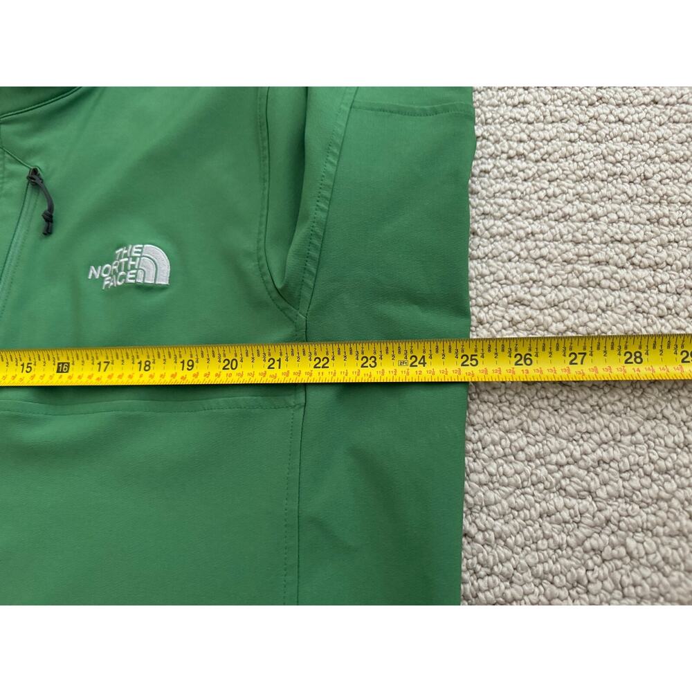 The North Face Men's 1/4 Zip Size XL Green Pockets Water Resistant Windbreaker - Picture 7 of 12